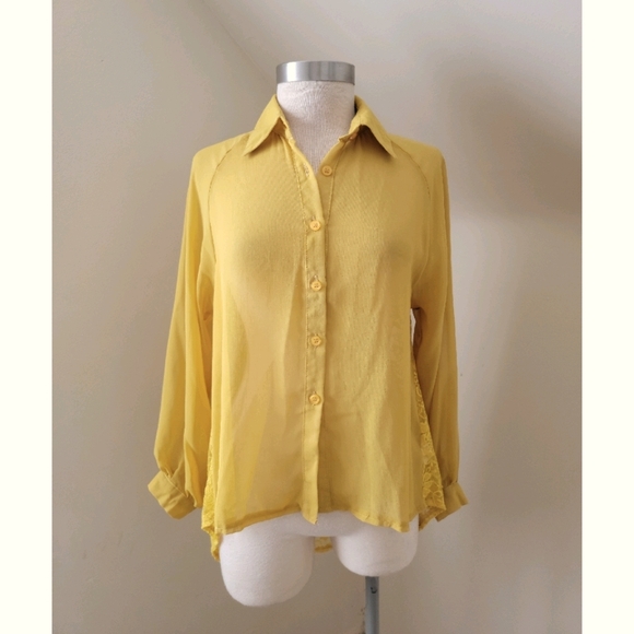 💐SOLD💐4 for$20🌿Katie Button Down Longsleeve Blouse - Picture 1 of 7